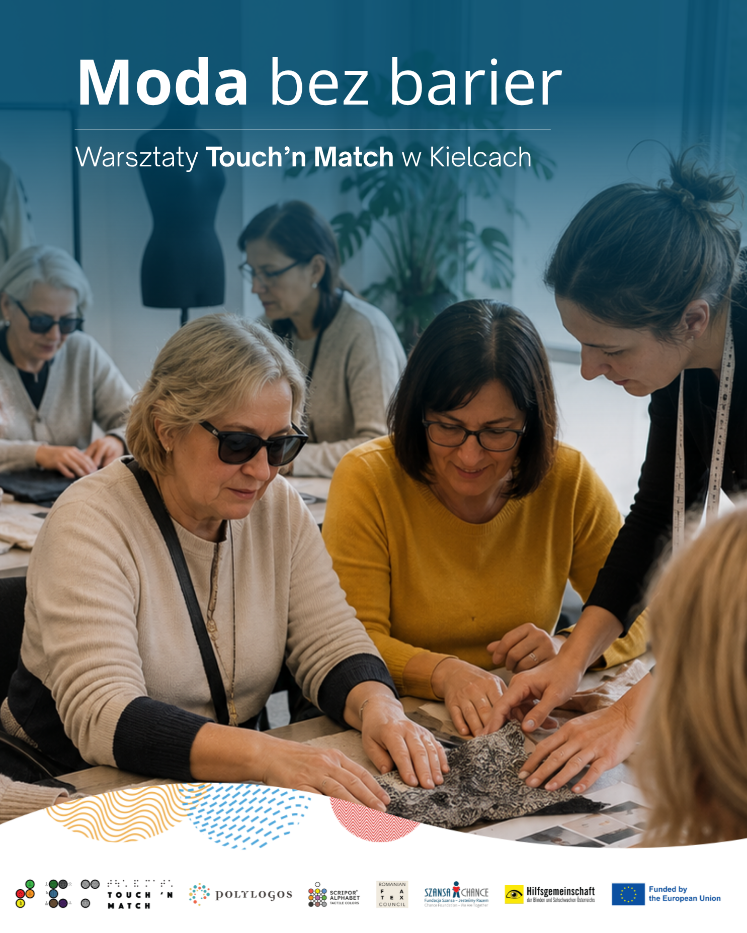 grafika z napisem: Moda bez barier Warsztaty Touch'n Match w Kielcach